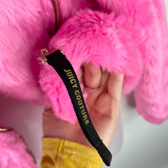 Juicy Couture Black Label Hot Pink Faux Fur Jacket - Picture 5 of 15
